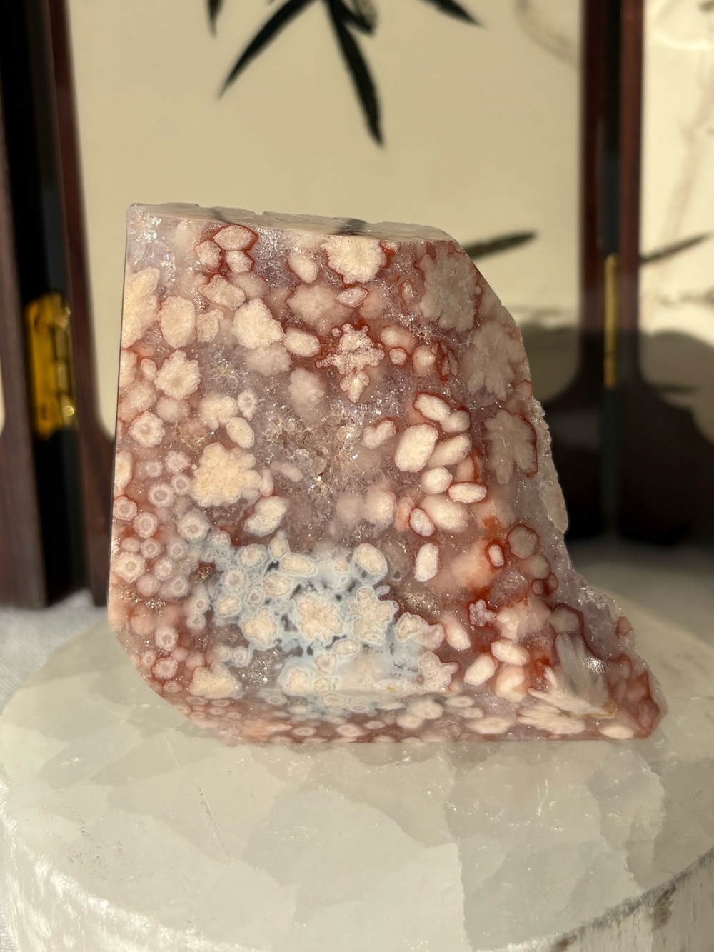 Amethyst flower agate free form